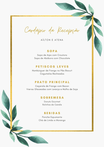 Cardápio Digital Com Qr Code - Casamento Festa Aniversário