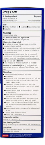 Spray En Aerosol Instantáneo Para Piojos. Licefreee