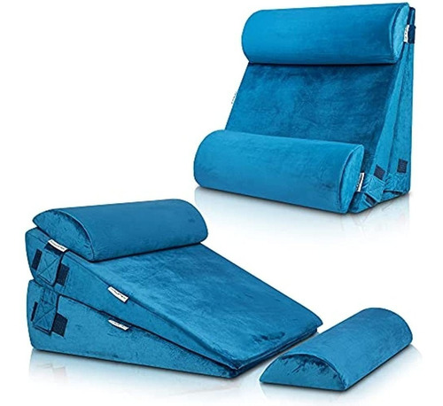 Lx8 4pcs 2lay Juego De Almohadas Ortopédicas De Cuña Para Ca