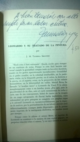 Leonardo Y Su Tratado De La Pintura Taverna Irigoyen Firmado