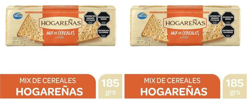 Pack X2u Galletitas Hogareñas Mix Cereales 185 Gr