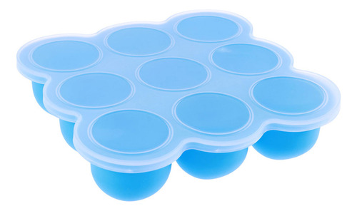 Contenedor De Silicona Azul Celeste Para Comida Para Bebés,