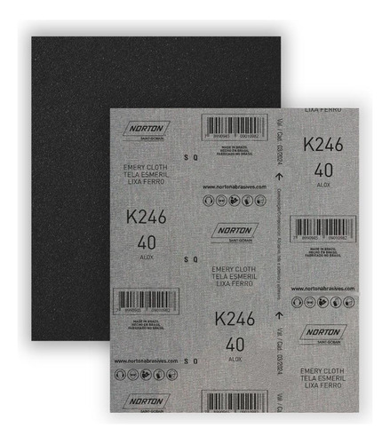 Kit Com 25 Folhas De Lixa De Ferro Grão 220 - Norton