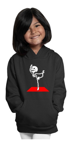 Sudadera Infantil Negra De Ballet De Esqueleto Calaca