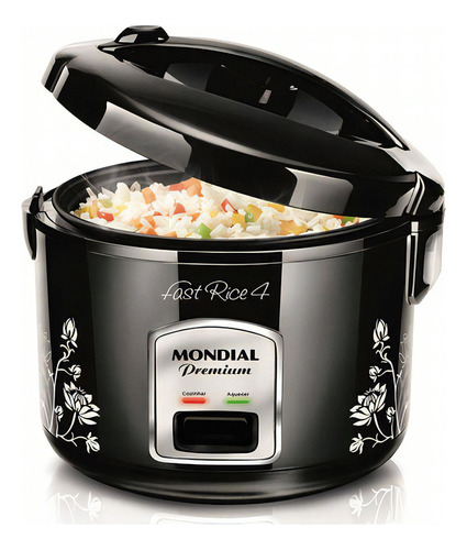 Panela De Arroz Elétrica Mondial Fast Rice 4 Pe-08 Cor Preto 220V