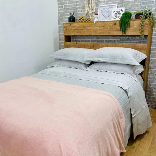 Cobertor Manta Microfibra Casal Rosé 1,80m X 2,20m Rozac