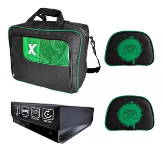 Kit Bolsa Xbox One + Capa Protetora + 2 Estojos P/ Controles