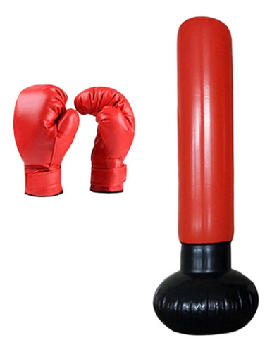 Equipo De Boxeo De Boxeo Inflable Juguete De Boxeo Rojo