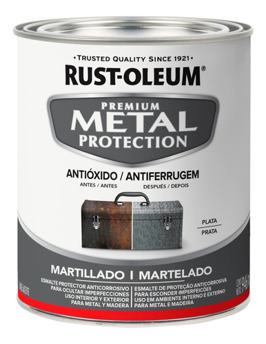 Martillado Anticorrosivo Plata   Rust Oleum X 0,946 Lt.