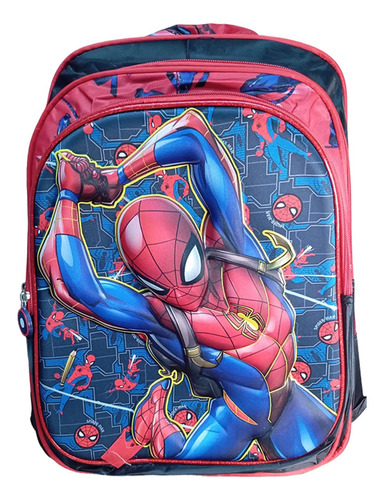 Mochila Escolar Spiderman 3d / Importada - Impermeable.