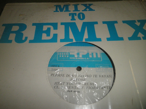 Disco Remix En Vinyl 12'' De Nayobe - Please Don't Go (1985)
