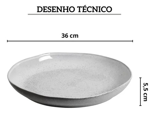 Travessa Redonda Orgânico Echo Grande 36cm Porto Brasil