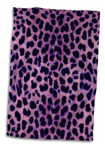 3d Rose Purple Cheetah Animal Print Twl203421 Toalla, 1...