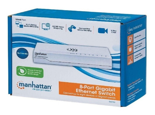 Switch Gigabit Ethernet De 8 Puertos Manhattan 560702