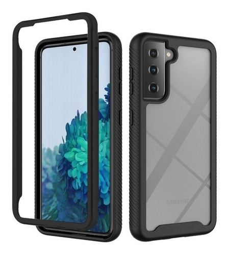 Funda Aura Para Samsung Galaxy S21 Sm-g991 Proteccion 360 Color Negro