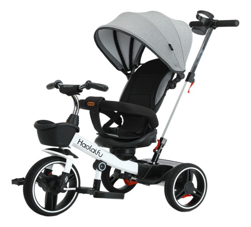 Triciclo Coche 4 En 1 Plegable Reclinable 360° Blanco