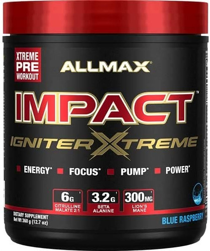 Allmax Impact Igniter Xtreme Pre Entreno -- Extremo -- 40 Sr