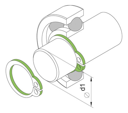 Alicate Para Anéis Externo Curvo 9'' Tramontina Pro