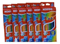 Comprar  Colores Triangulares Kores Con Sacapuntas (6 Cajas X 12und)