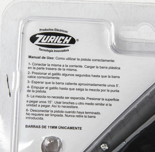 Pistola Pegar 220v 11w 380°c C/ Barras 1° Zurich 000136 Htec