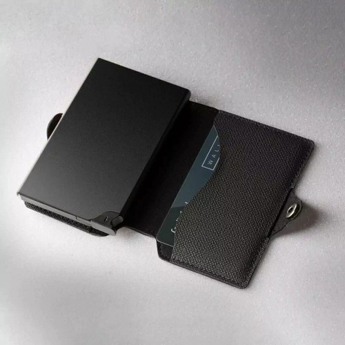 Billetera Walla Wallets Rfid - Stone Black Negra - Calidad Color Negro Diseño De La Tela Tramado Tipo Stone