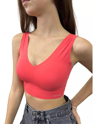 Top Calvin Klein Lightly Lined Coral Qf4706-600 Original
