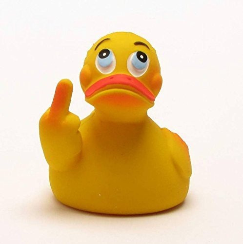 Pato De Goma The Finger | Bath Duck | L: 8 Cm
