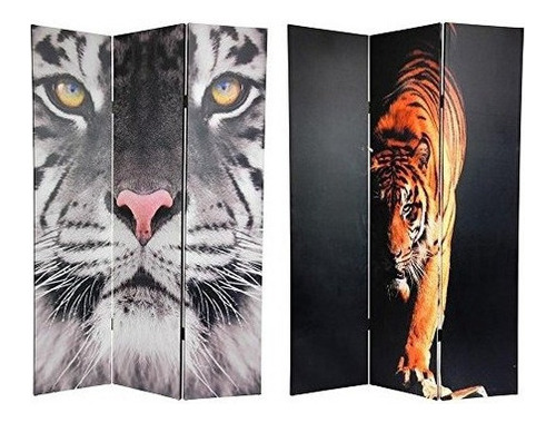 Muebles Orientales 6 Pies De Altura Doble Cara Tigre Separad