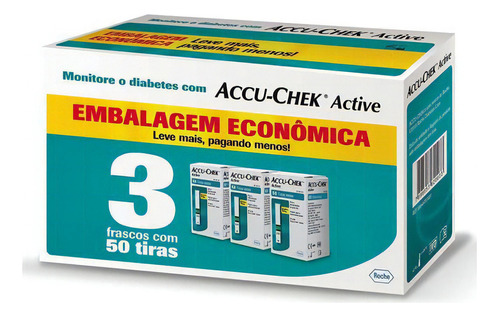 Kit 3x50 Accu-chek Active 150 Tiras Reagentes