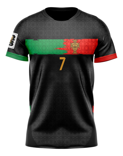 Camiseta Conceptual Portugal Ronaldo Cr7 Gris Oscuro