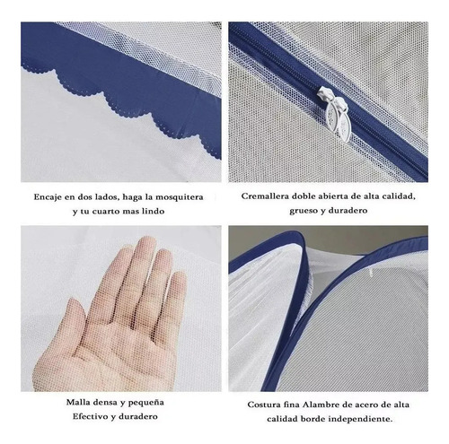 Banna Mosquitero Para Cama No Necesita Colgarse,200 * 150 * 150 Cm,transpirable Con Cremallera Net Mosquitera Portátil Plegable Cama Cortinas Para Camas Mosquitero Portátil, Para Hogar Y Exteriores