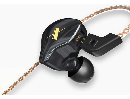 Auricular Intraural Kz Edx In Ear Monitoreo Negro