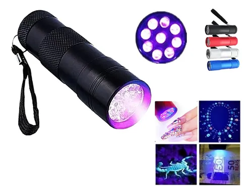 comprar 25 Lanterna Luz Negra Uv Detecta Nota Urina Escorpiao Atacad