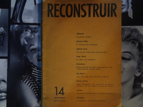 Revista Reconstruir 14 Año 1961 Franquismo Liberacion Sexual