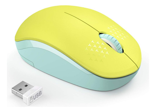 Mouse Seenda Wireless 2,4g/amarillo Y Verde