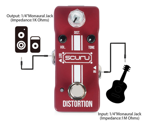 U Pedal De Efectos De Distorsión Para Guitarra Scuru