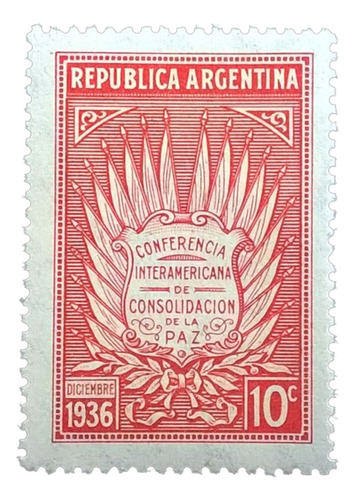 Argentina, Sello Gj 817 Conferencia De Paz 1936 Mint L13100