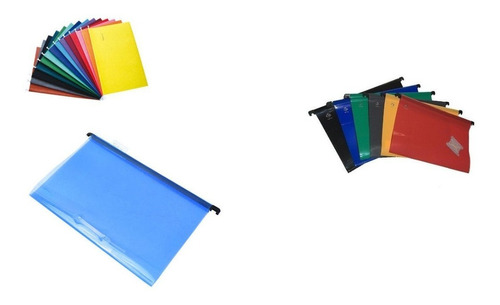 Carpeta Colgante Plastica De Colores * 20 Unidades