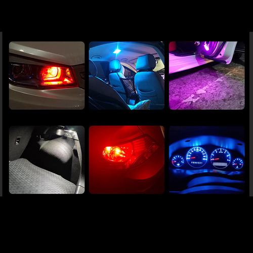 10 Uds T10 Luces De Coche Cob Luces De Marcador Amarillo