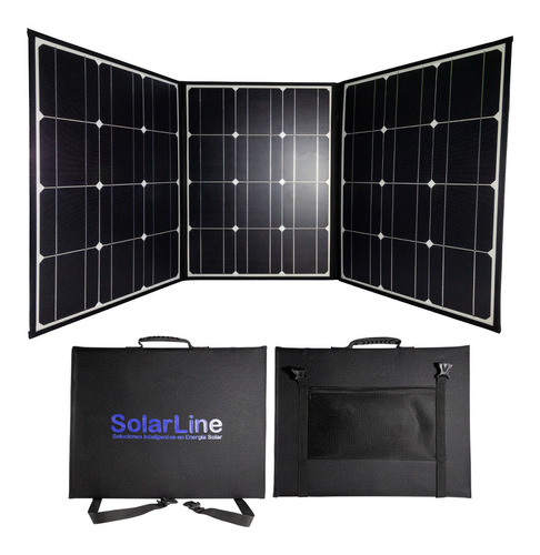 Imagen 1 de 7 de Panel Solar Plegable Flexible Bolso 100wp P/ Motorhome Autos