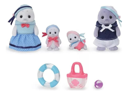 Sylvanian Families Familia Das Focas Epoch Magia Epoch 5759