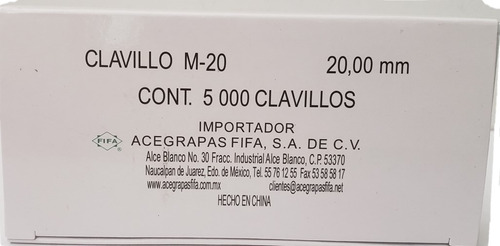 Clavillo Fifa Calibre 18 M-20 3/4 Pulgadas