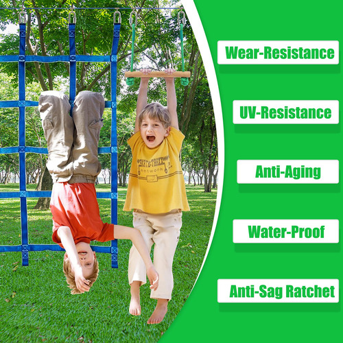 Pista De Obstáculos Ninja Warrior Fahkns 65 Pés Slackline Ki