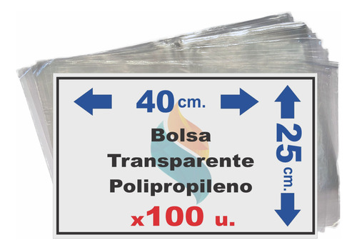 Bolsas Transparentes Celofan Polipropileno 25x40 Cristal 100