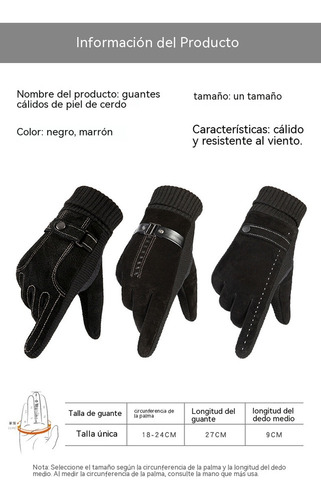 A Guantes De Ciclismo A Prueba De Viento De Cuero