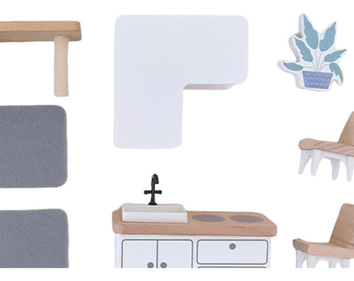 Kit De Muebles De Casa De Muñecas A Escala 1:12, Cocina