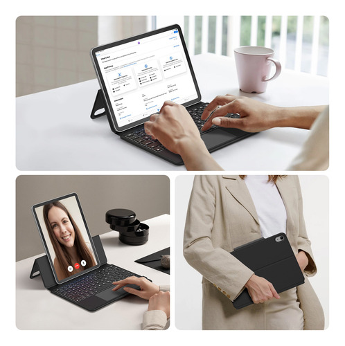 Magic Keyboard Smart Teclado Para iPad Air 4/5/6,11 Wireless