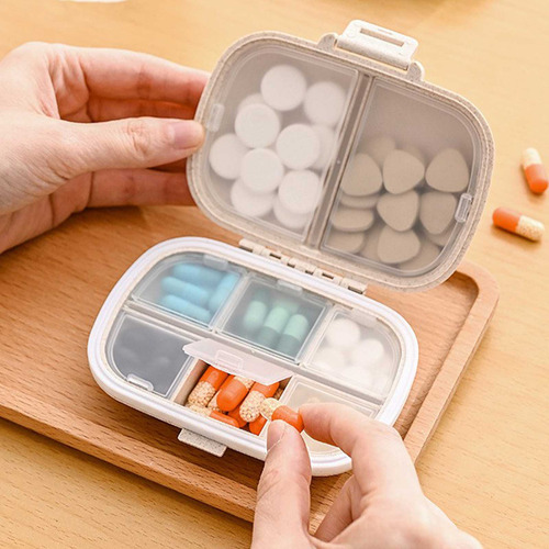 Organizador De Tabletas Con 8 Compartimentos, Contenedor Par