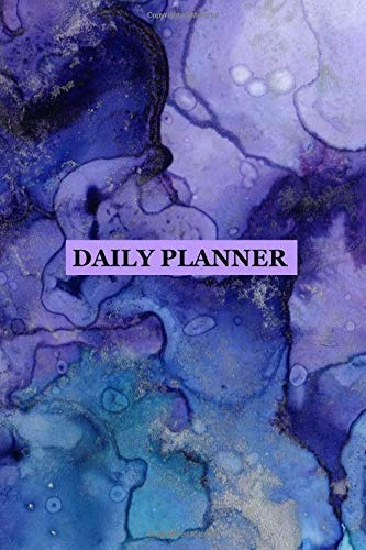 Daily Planner Purple Blue Marbled Cover 2019 To Do List Plan