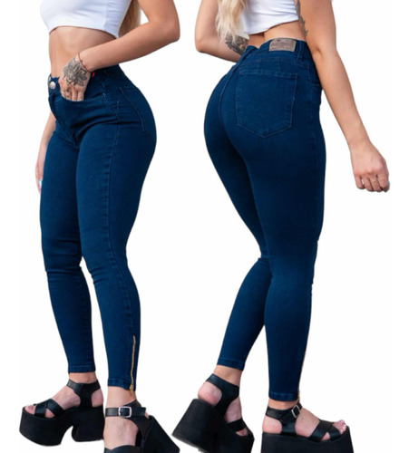 Jean Skinny Cierre Azul Elastizado